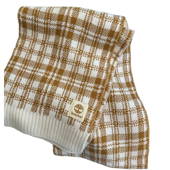 Timberland Long Rectangular Cozy Plaid Scarf NWT OS Cabincore Washable Gorpcore - Picture 2 of 6